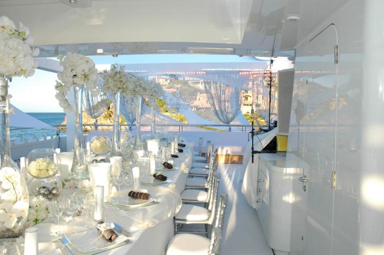 Luxury yacht rental for weddings near Monaco